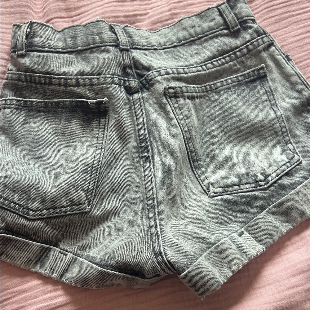American Apparel Gray Jean Shorts - Picture 3 of 5